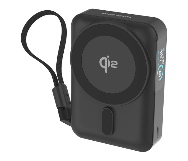 Mobile Origin 10000 mAh Qi2 TFT Display Semi-solid PB19 USB-C Cable Black - 1537914 - zdjęcie 2